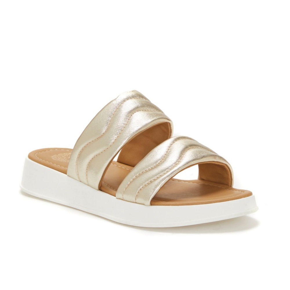VINCE CAMUTO SONDRIE TWO-STRAP SLIDE